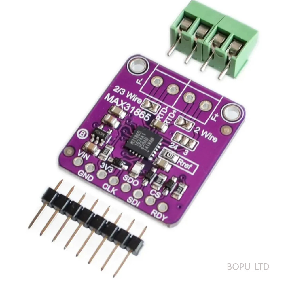 31865 MAX31865 RTD โมดูลตรวจจับอุณหภูมิความต้านทานแพลทินัม PT100 ถึง PT1000
