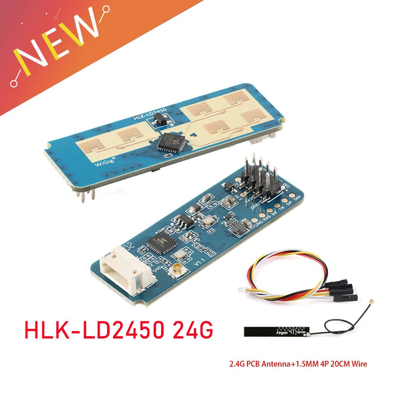 HLK-LD2450 24G MM Wave Human Body Motion ติดตาม Trajectory Radar Sensor โมดูล LD2450 Sensing ระยะทาง