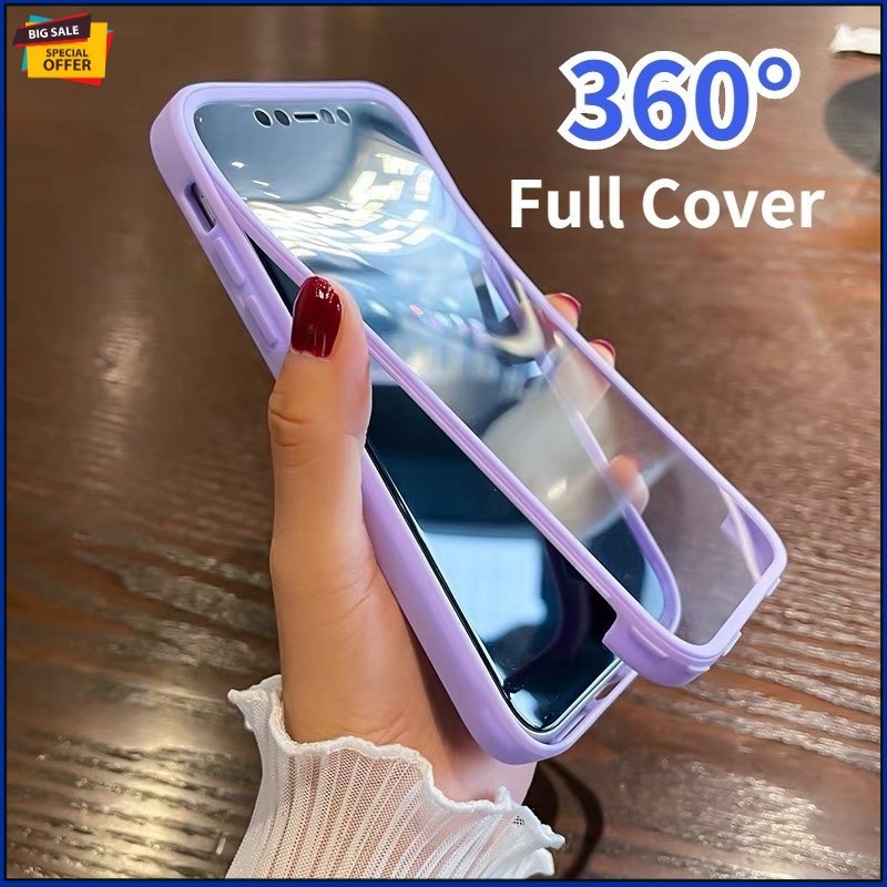 เคสใส 360 องศา ป้องกันหน้าจอ และเคสด้านหลัง เนื้อแมตต์ สําหรับ VIVO Y20 V2026 V2028 V2029 V2043 V202