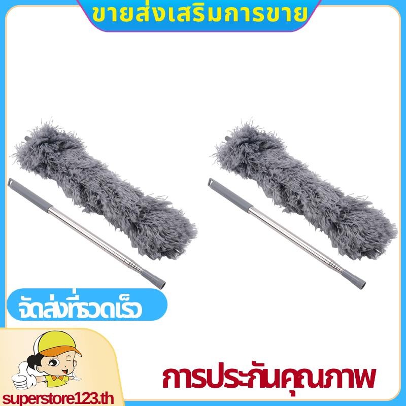 2X Gutter แปรงทําความสะอาดหลังคาเครื่องมือ Telescopic ขยายเสา 8.2Ft Guard เครื่องมือทําความสะอาด Eas