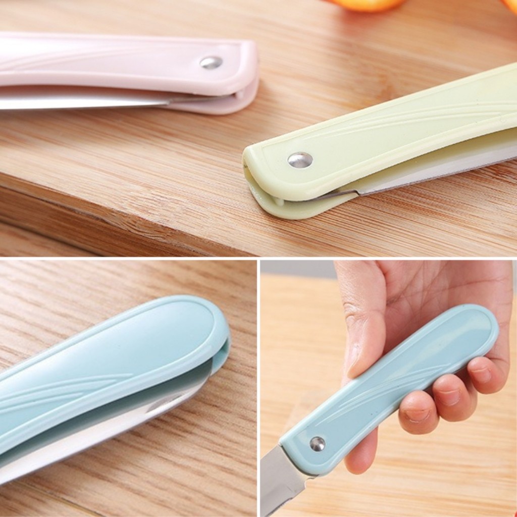 ARVE มีดอเนกประสงค์ พับได้ ปอกผลไม้ ด้ามพลาสติก พกพาง่าย  Fruit knife - รูปที่ 3