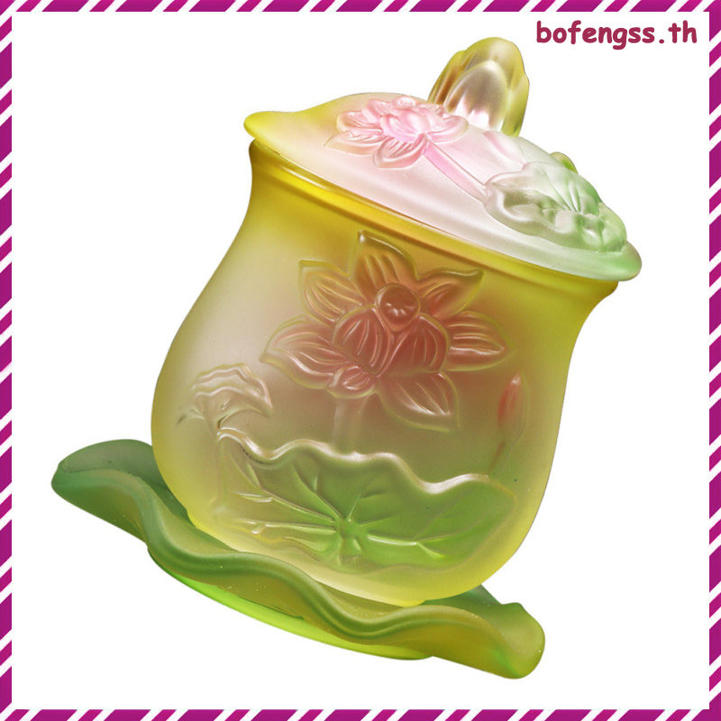 1pc Buddha Glass Water Cup Water Offering Bowl Temple Water Container For Decor