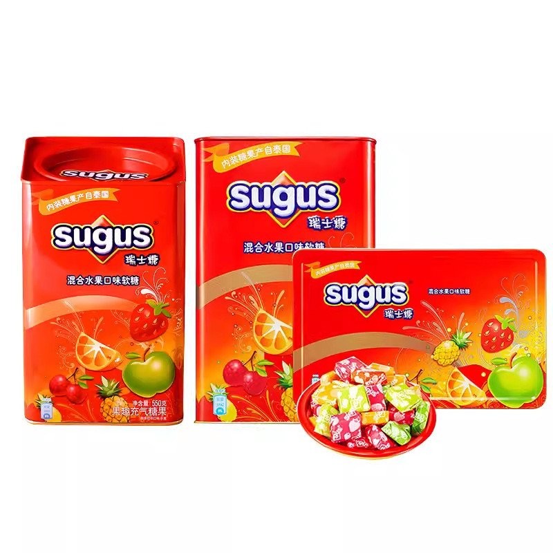 กล่องของขวัญและรสผลไม้สินค้าปีใหม่ Sugus Swiss Candy Mixed Box Gift Box 550g One Box 413g Gift Candy