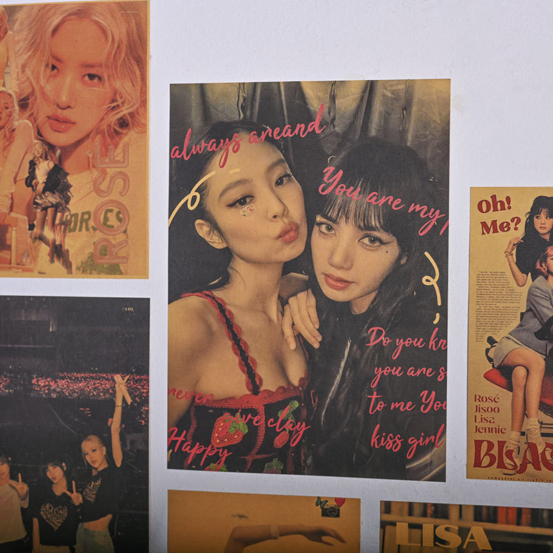 SET 16 ชิ้น BLACKPINK โปสเตอร์และสติกเกอร์ติดผนัง ตกแต่งห้องนอนดีไซน์โดยสมาชิกวง - รูปที่ 3