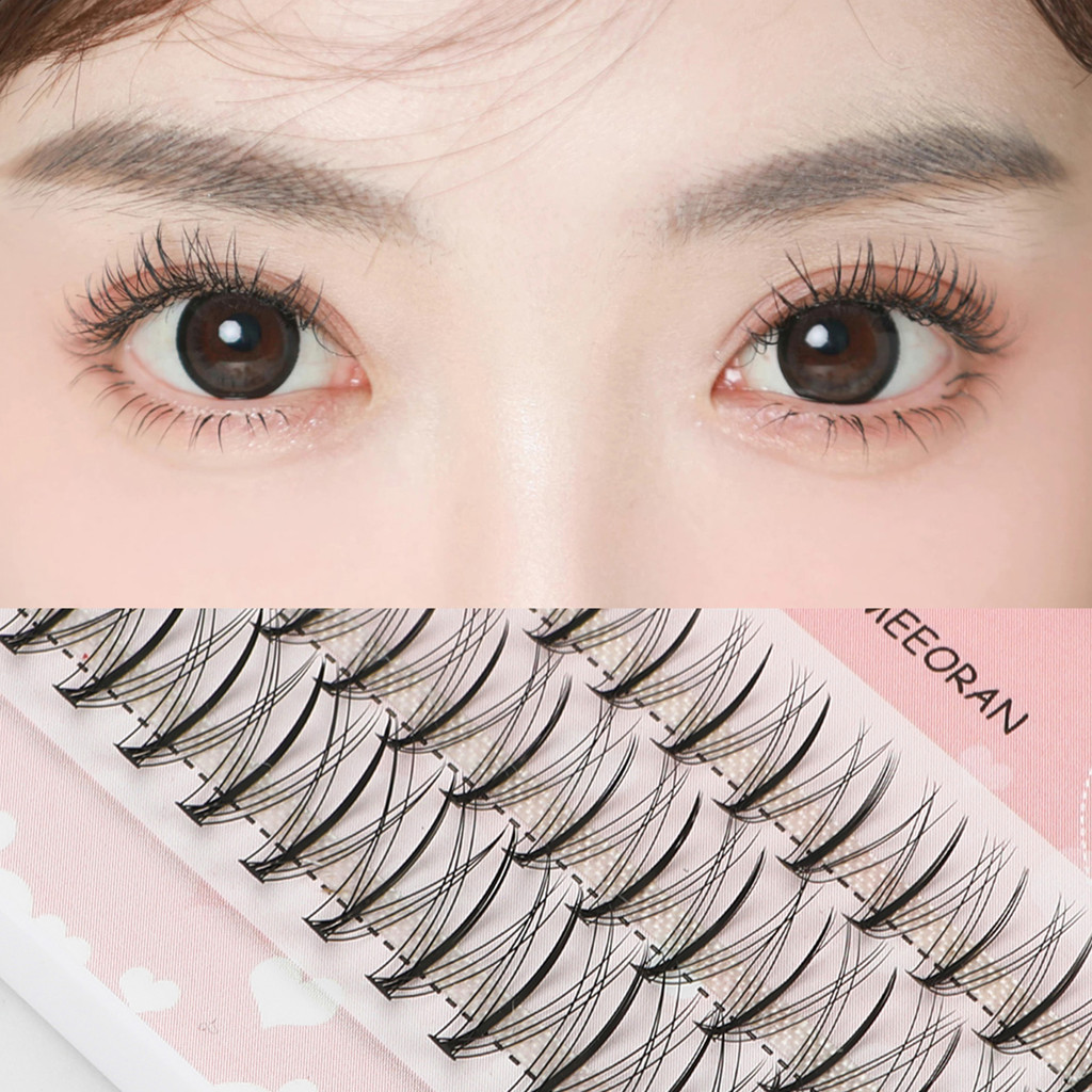 Lash Clusters Extensions คอนแทคเลนส์ Friendly Lash Clusters ยาว Wisps DIY ที่บ้าน