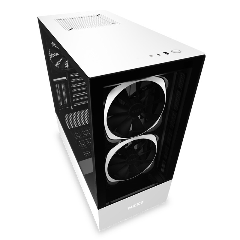 Enjie NZXT H510 Elite H510 Flow สมาร์ทเกมคอมพิวเตอร์ Water Cooling เดสก์ท็อปด้านข้างโปร่งใส ATX แชสซ