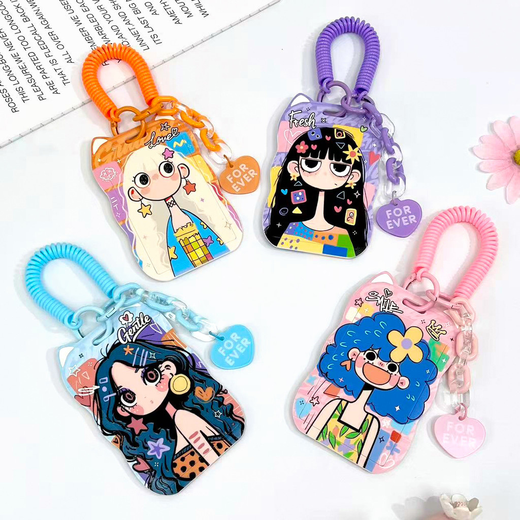 กระเป๋าห้อยคอใส่บัตร สไลด์ดึงกลับได้ สำหรับบัตรรถไฟฟ้า Rabbit Card Holder กันการขโมยข้อมูล NFC