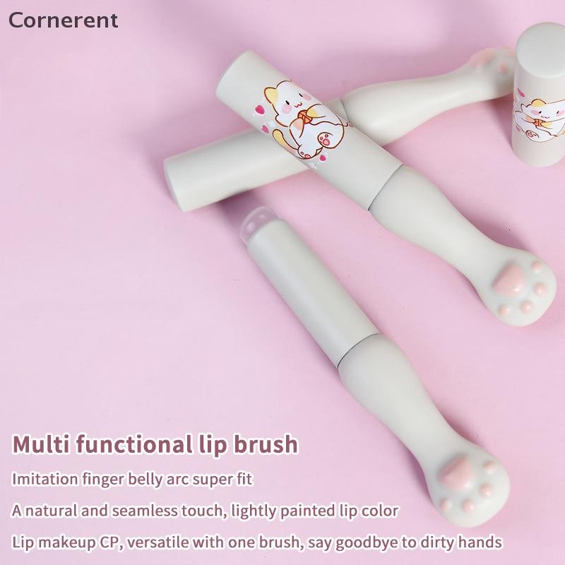 Null ซิลิโคนแปรงลิปพร้อมฝาครอบมุมแปรงคอนซีลเลอร์ Lip Balm ลิปกลอสมุมหัวคอนซีลเลอร์แปรง Cat Paw Make 