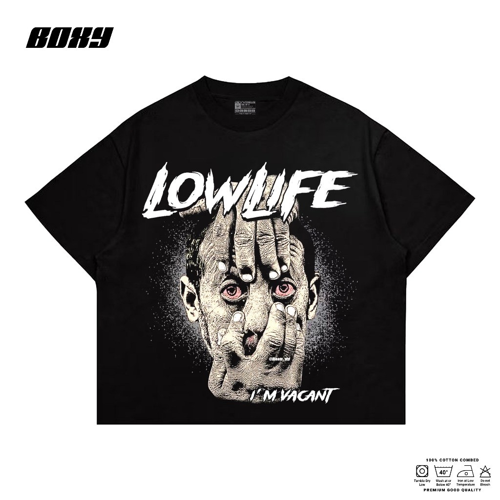 Dragon Clothing เสื้อยืดทรงกล่อง Lowlife Kaos Over Sized