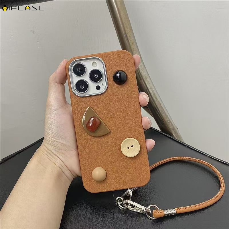 สําหรับRealme 11 Pro Plus 11X 9i 8i 8 Pro 7 Pro 7i Global 5G 4Gเคสโทรศัพท์3Dสเตอริโอปุ่มเชือกเส้นเล็