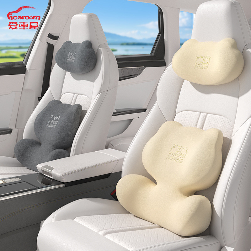 【Ready Stock】 Automotive Headrest Neck Pillow Neck Pillow Car Pillow Waist Cushion for Car Interior 