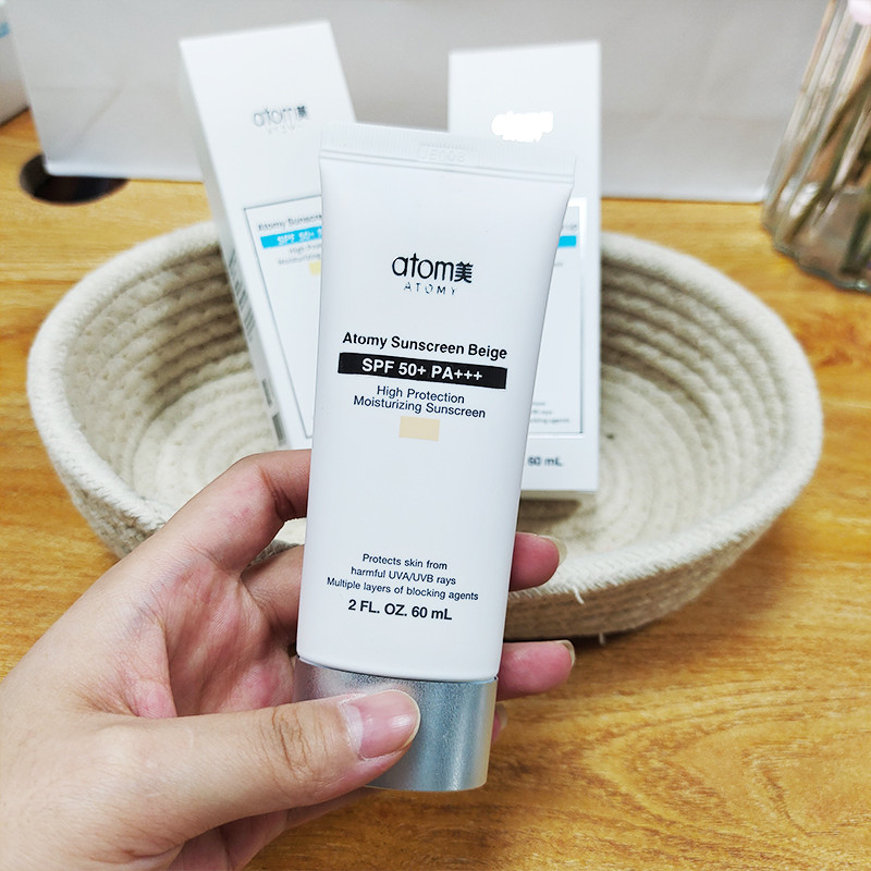 เกาหลี atomy atomy ครีมกันแดดโลชั่นครีมกันแดด 60ml Anti-Ultraviolet สีธรรมชาติ Porcelain สีขาว SPF50