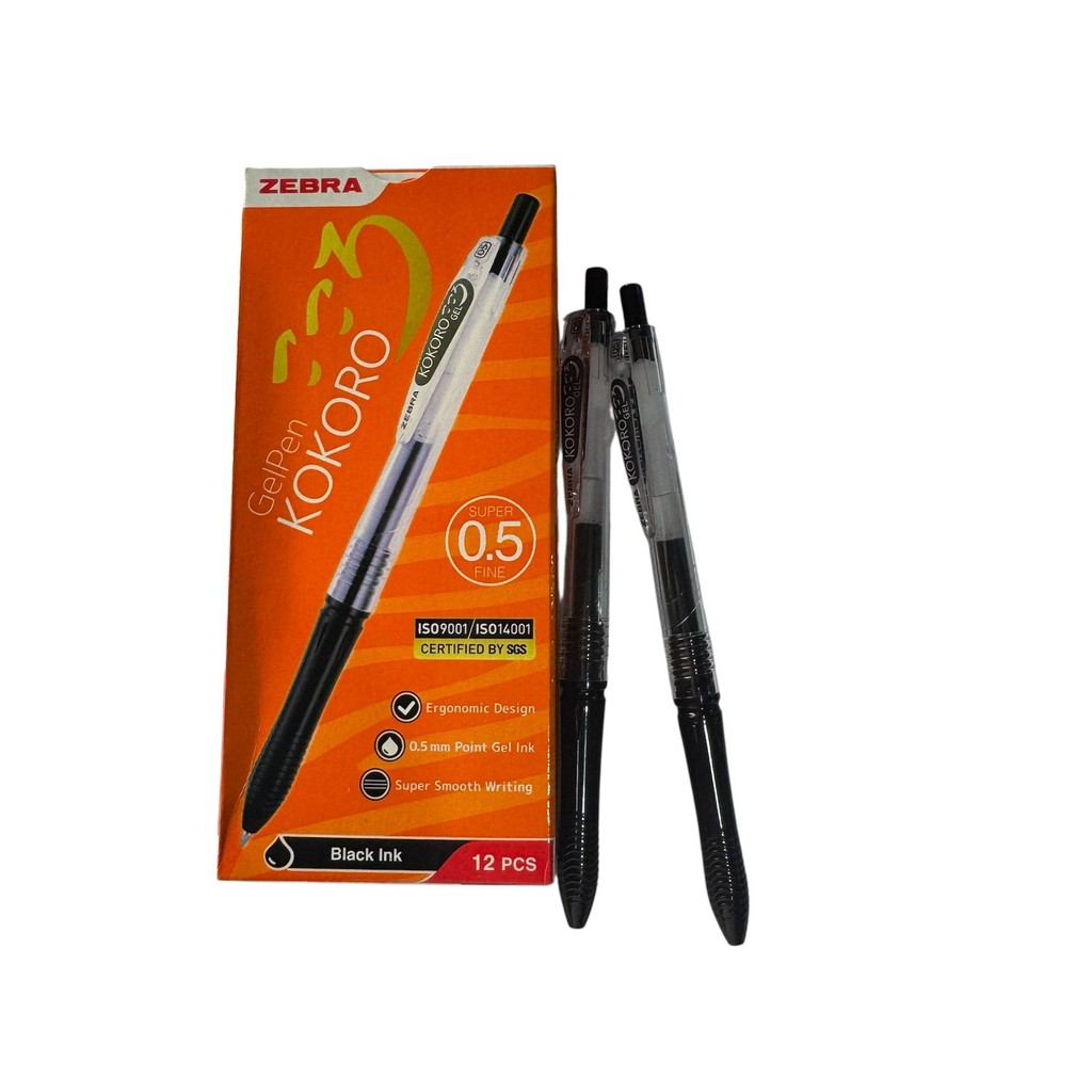 ปากกา Zebra Kokoro / ปากกาเจล Zebra Kokoro 0.5 (1 แพ็ค มี 12 ชิ้น)