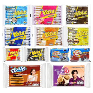 Voiz วอยซ์ แครกเกอร์ เวเฟอร์ วาฟเฟิล คุกกี้ (เลือกรสได้) 21-28 กรัม x 12 ชิ้น ซูโม่ ไทนี่โอ อันปัน