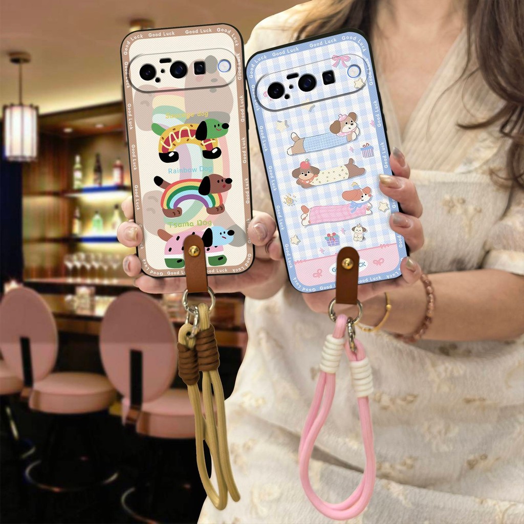 สร้อยคอการ์ตูนเคสโทรศัพท์สําหรับซิลิโคนเชือกเส้นเล็กกันกระแทกป้องกันฝุ่นกันน้ําฝาหลังแนวทแยงป้องกันท