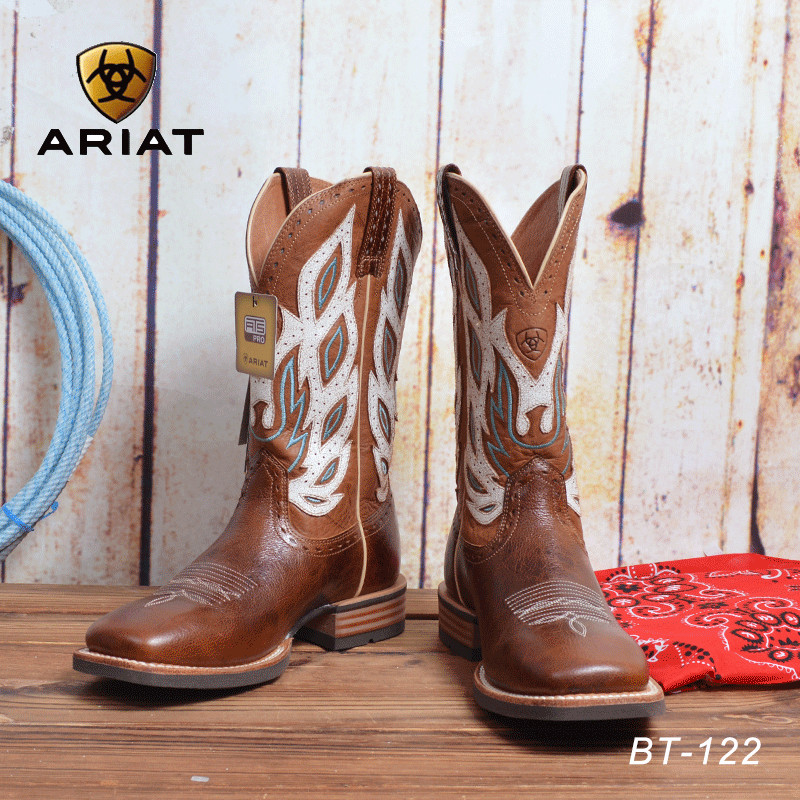 รองเท้าผู้ชาย American Ariat สไตล์คาวบอย ออกแบบมาเพื่อการขี่ม้าและสวมใส่ลำลอง