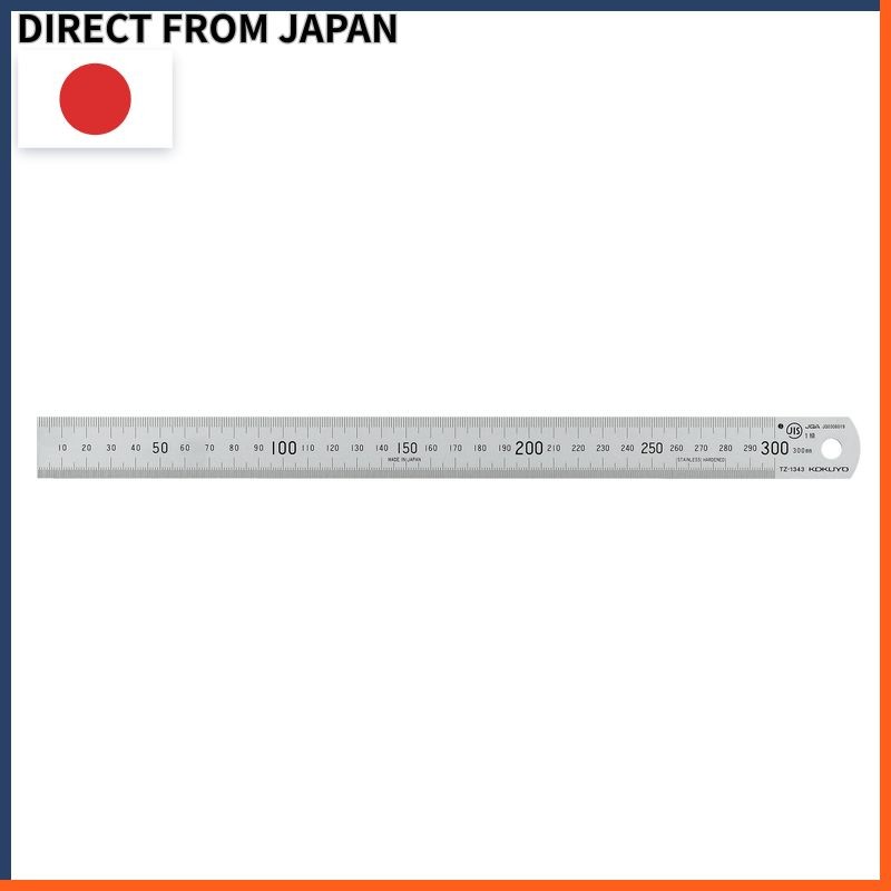 Kokuyo Stainless Steel Straight Ruler 30cm Durable Metal Measuring Tool