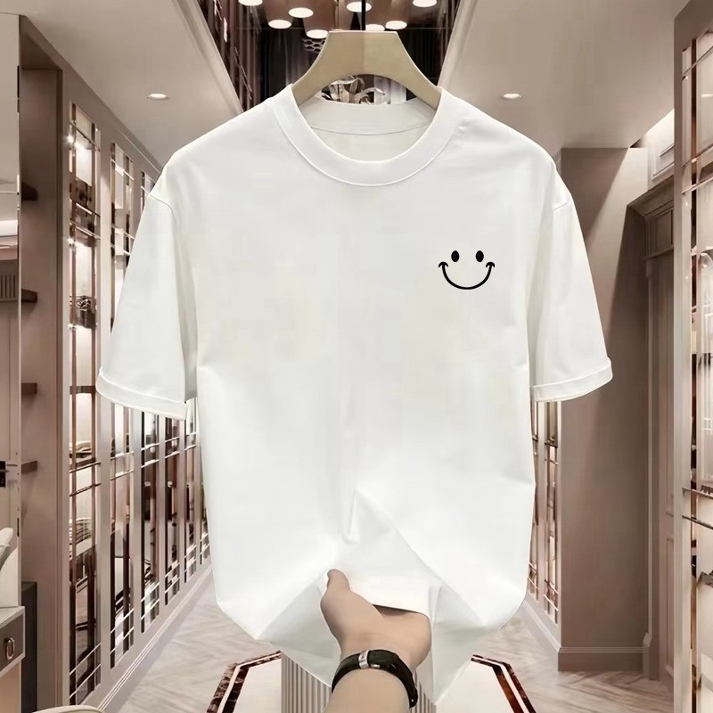 COD 2025C1404 Pure Cotton 220g White Ink Print P18 Black White S-5XL new23 9L9P