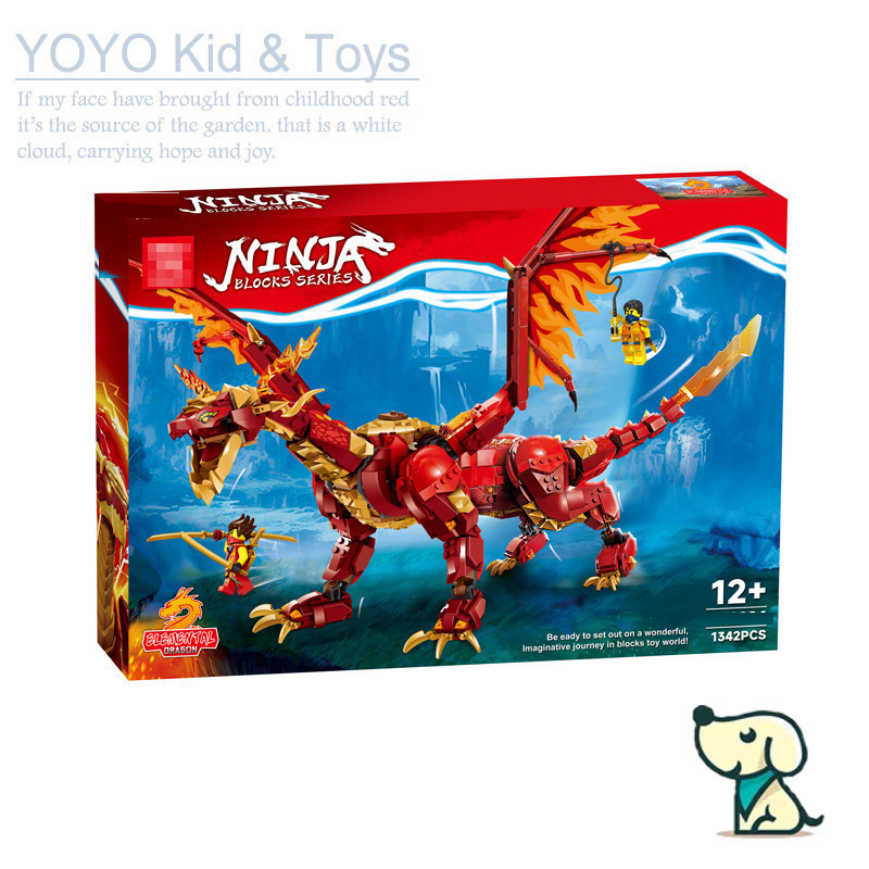 YOYO ZY8X เข้ากันได้กับ Ninjago 71822 แหล่งบล็อกตัวต่อ Dragon of Motion EN5