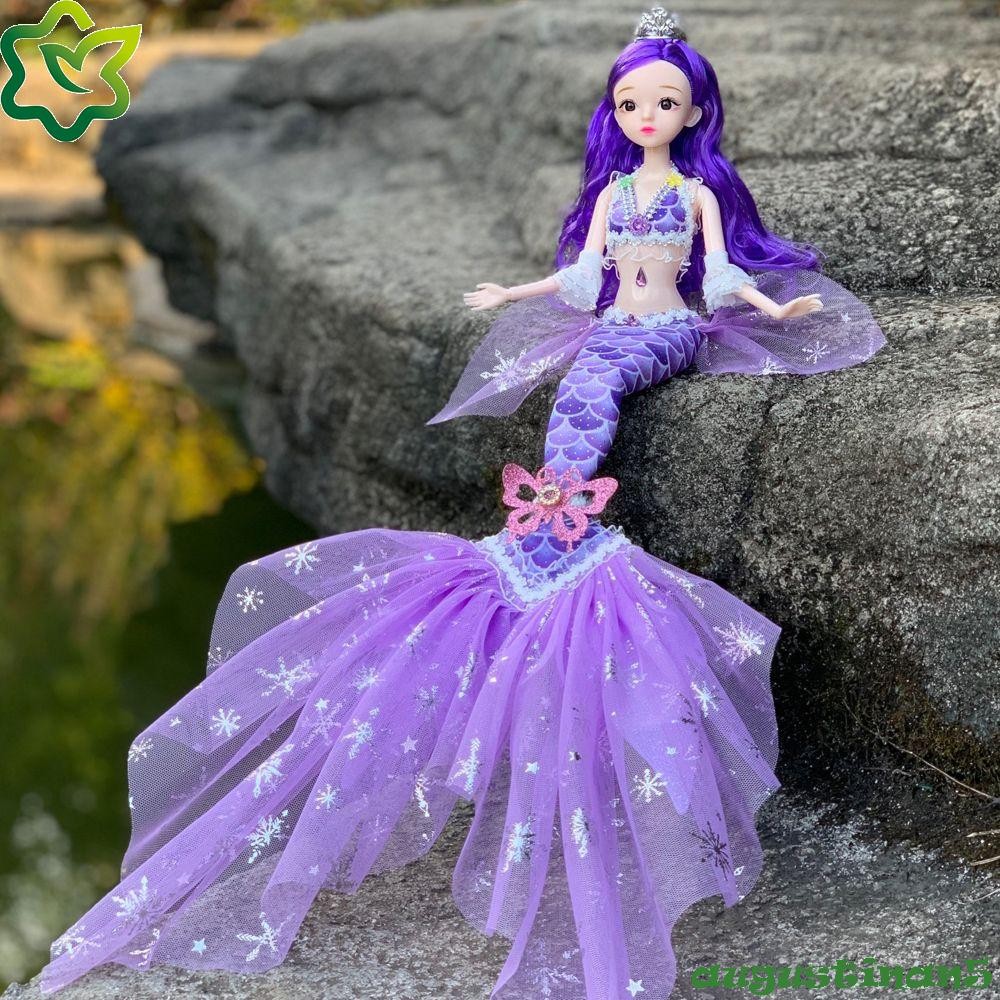 AUGUSTINAN ตุ๊กตา BJD 13 Joint Movable สาวของขวัญวันเกิด Kawaii 3D Eye Play House น่ารัก Dress-up ขอ