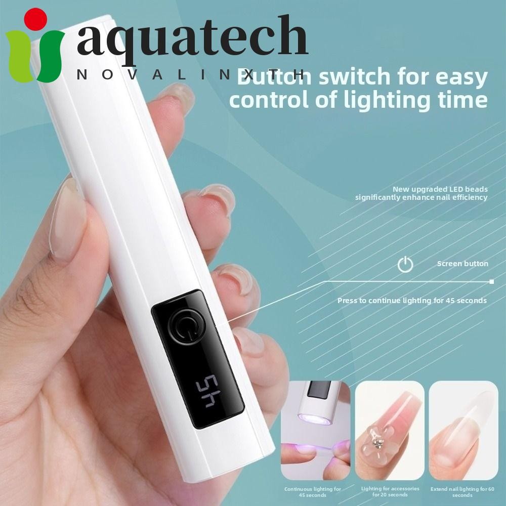 ไฟเครื่องอบเล็บขนาดเล็ก AQUATECH, Single Finger 45s Timer LED Nail Lamp, อเนกประสงค์แห้งเร็วจอแสดงผล