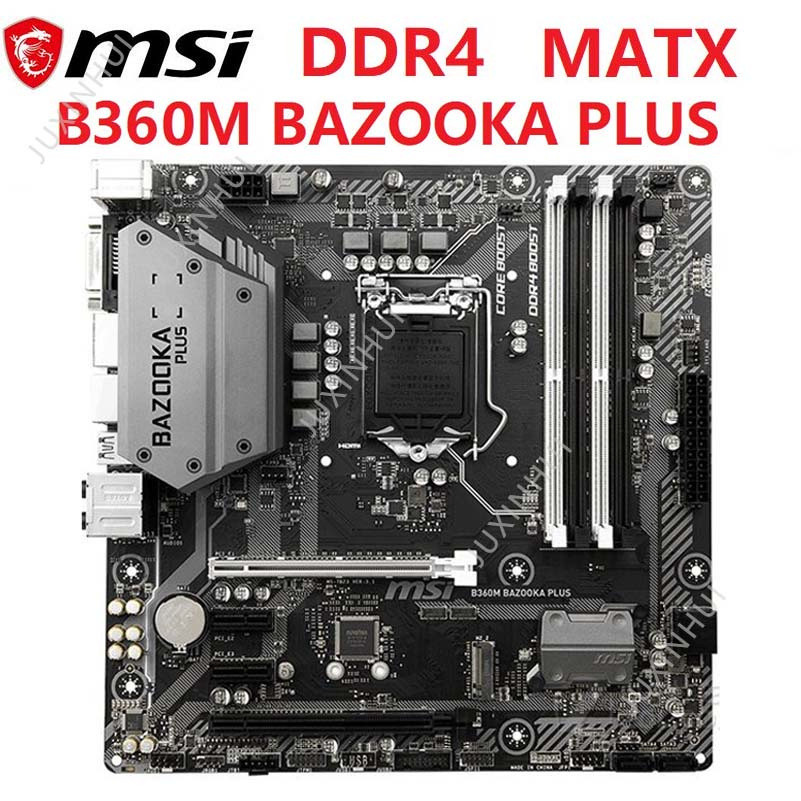 UsedMSI b360m bazooka Plus เมนบอร์ด LGA 1151 DDR4 64GB สําหรับ Intel B360 b360m เดสก์ท็อปเมนบอร์ด US