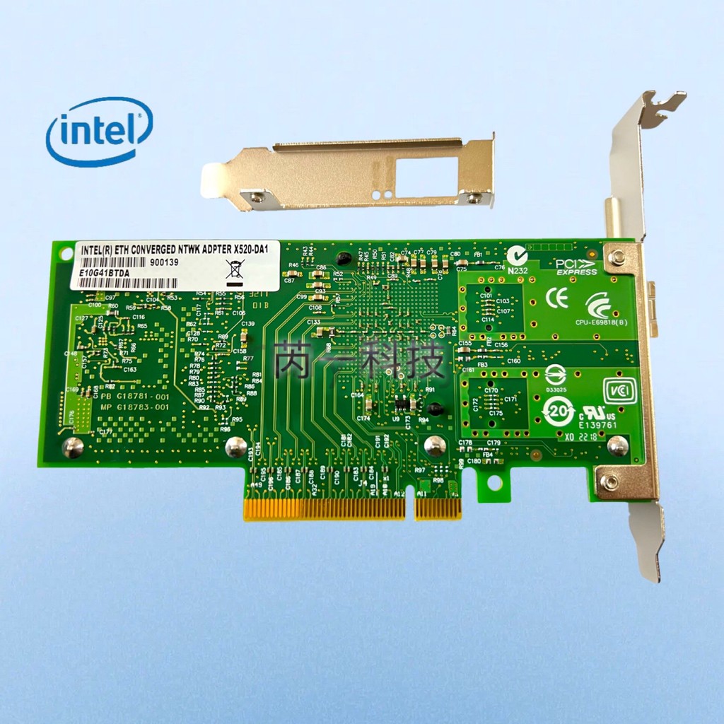 ยี่ห้อใหม่ Intel 82599ES X520-DA1 พอร์ตเดี่ยว X520-DA2 Dual Port 10G Mega การ์ดเครือข่าย Sylvania