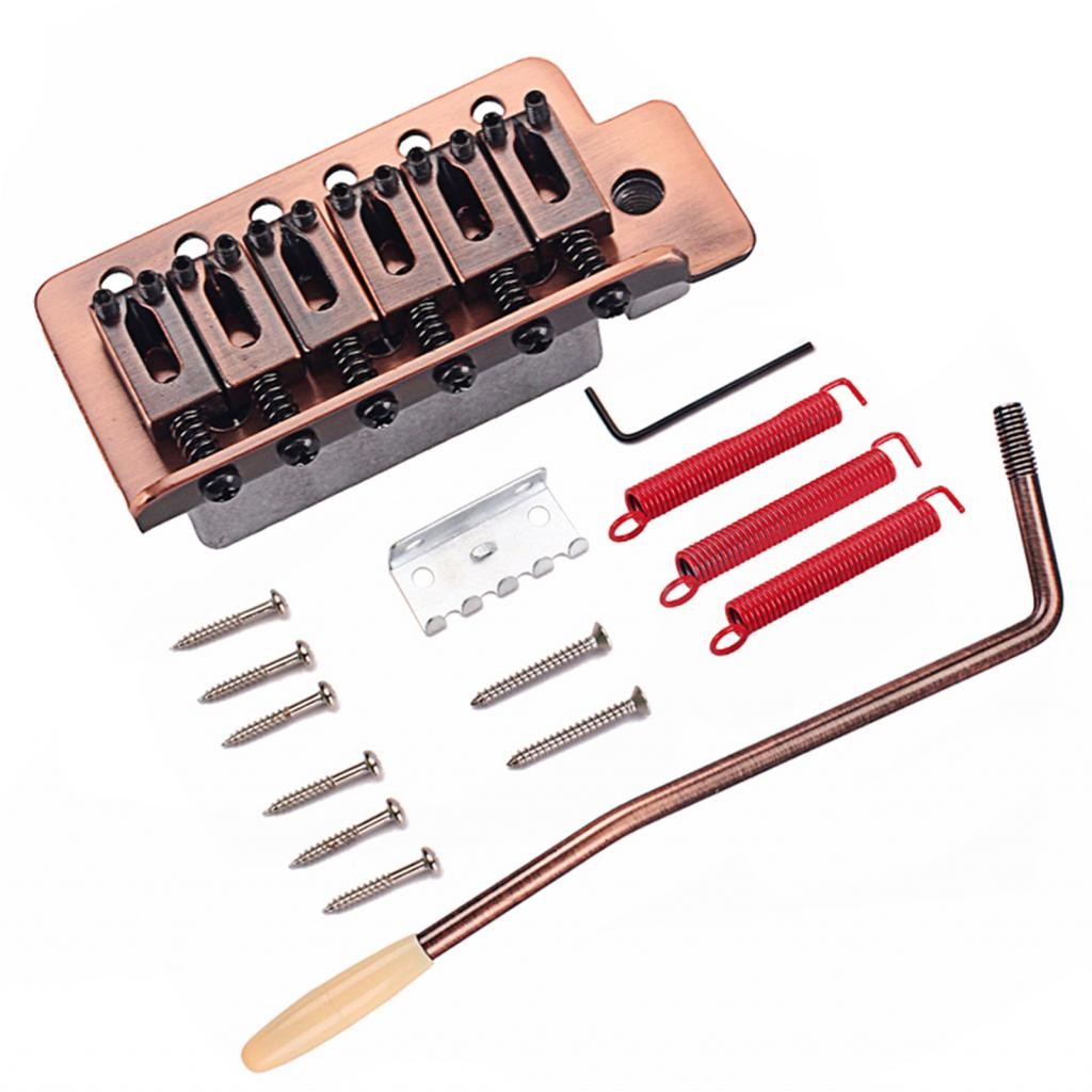 SPYMINNPOO กีตาร์สะพานสไตล์วินเทจ Tremolo Bridges ชุด Push in Whammy Bar เปลี่ยนสําหรับ FD SQ ST