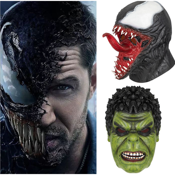 ฮาโลวีน หน้ากากฮาโลวีน หน้ากากฮาโลวีน Latex Headgear Fulian 4Venom Venom Hulk Catwoman Catwoman Bain