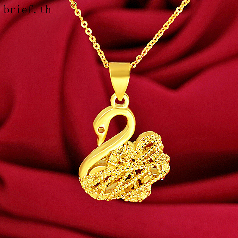 Womens Seiko ญี่ปุ่นเกาหลี Little Swan สร้อยคอเวียดนามทรายทองเลียนแบบทอง Texture Clavicle สร้อยคอ Re