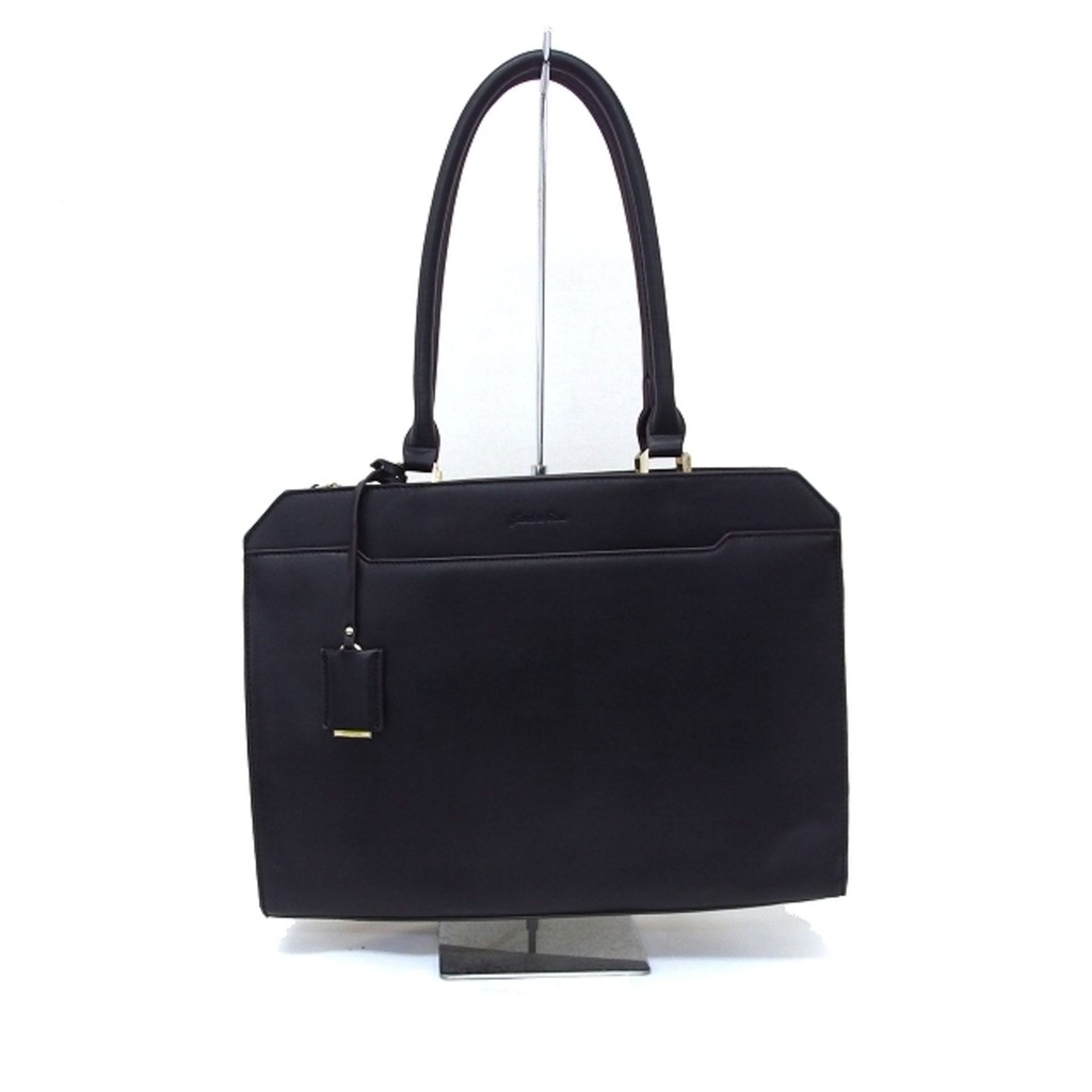 Tote Bag fake black leather Rose Direct from Japan Secondhand