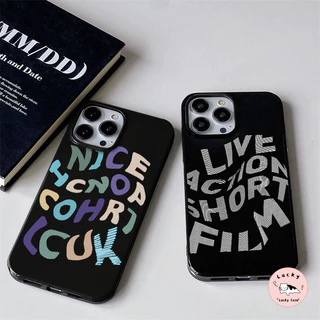 เคสไอโฟน11 แฟชั่นตัวอักษร ที่มีสีสันพื้นผิวมันวาว สำหรับ IPhone 17 11 14 15 13 16 12 Pro Max X 6 6s 7 8 16 Plus XR XS SE