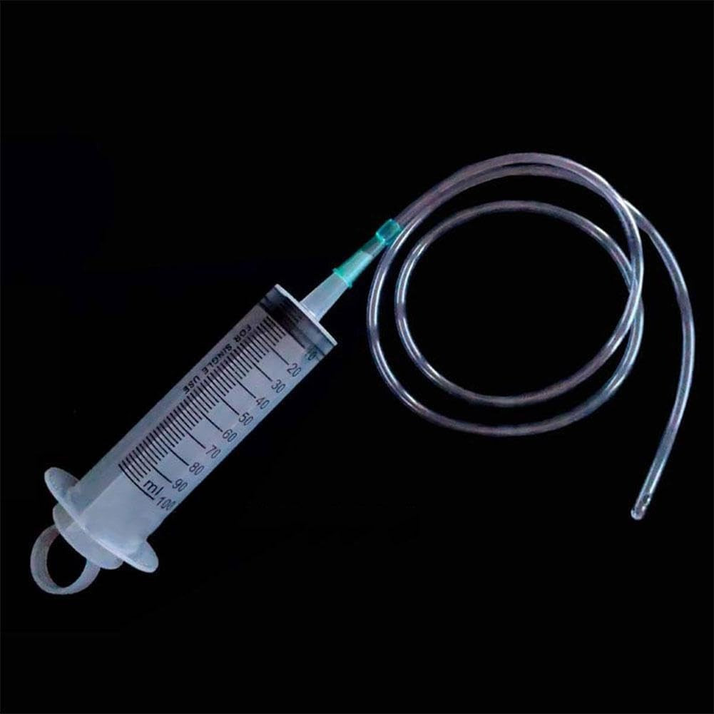 Oil Suction Syringe, Oil Suction Oil Change Syringe Brake Fluid Extractor Pump, Oil Syringe with Tub