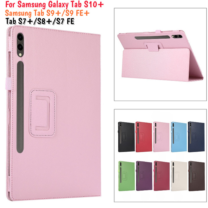 SAMSUNG ความเรียบง่ายสําหรับSamsung Galaxy Tab S10+ SM-X820 X826 X828 S9 + X810 X816 ฝาครอบหนังPU S8