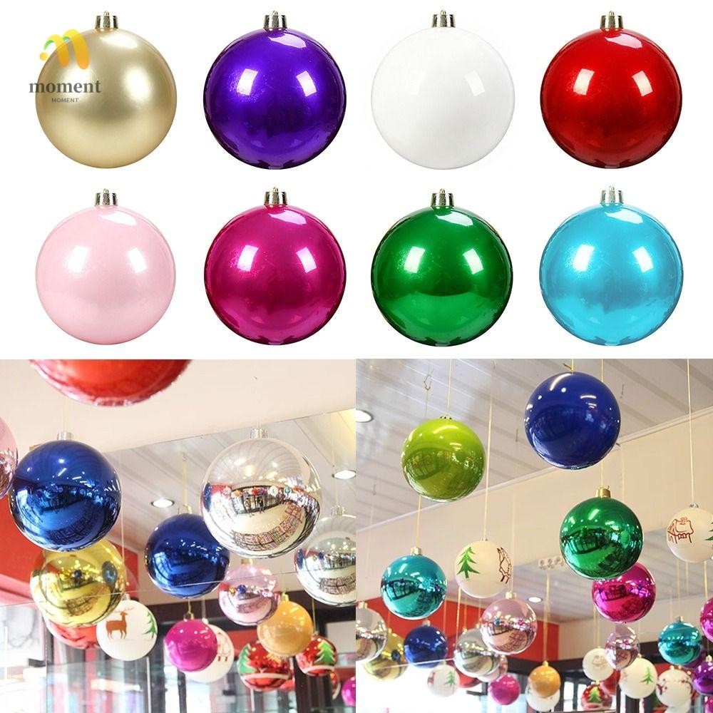 MOMENT Christmas Ball, Plastic Pearlescent Pearlescent Ball, Arrangement 15CM Ball Shape Xmas Orname