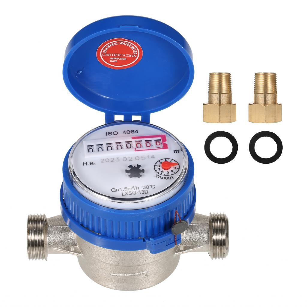 Dajrrhd LXSG-13D เครื่องวัดน้ําในครัวเรือน Single Flow แห้งโต๊ะเย็น Qn 1.5m3/h 30°C 15mm Garden & Ho