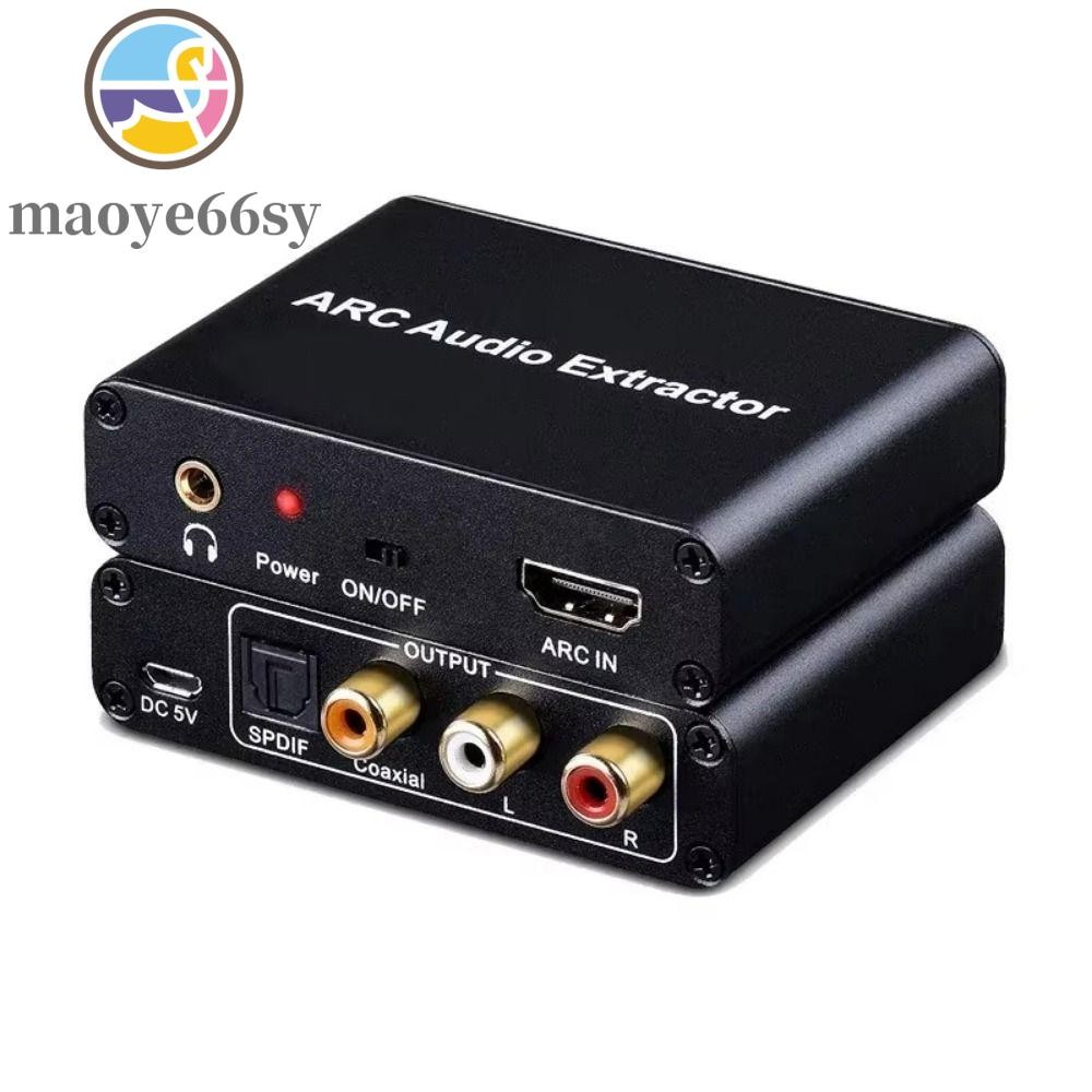 MAOYE66SY ARC Audio Adapter, L/R Coaxial SPDIF แจ็ค 3.5 มม.เอาต์พุต ARC Audio Adapter Extractor, Spl