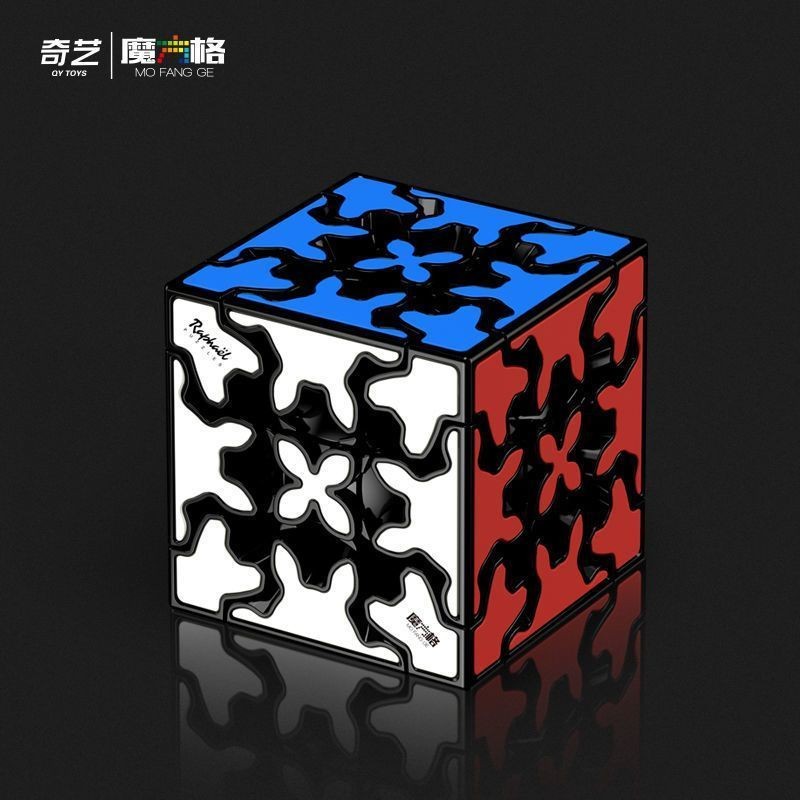 Qiyi Rubiks Cube Gear Rubiks Cube Third-Order พีระมิดทรงกระบอกทรงกลมสามเหลี่ยม Rubiks Cube ของเล่น A