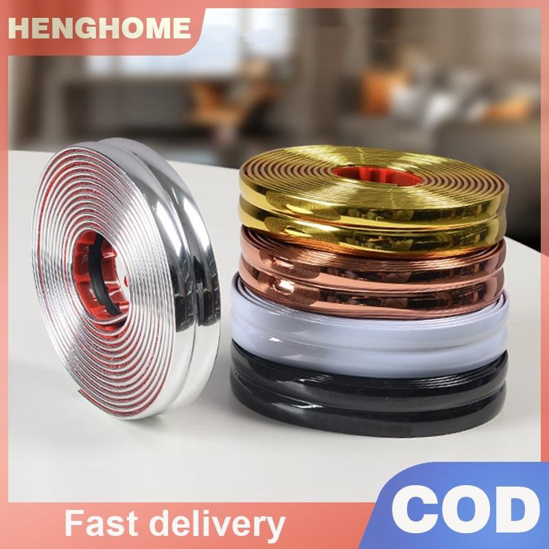 [HENGHOME] 5M PVC Self Adhesive Wall Tape Protector Trim Wall Corner Guard Edge Stick Molding Trim Windows ตารางเคาน์เตอร์กรอบตกแต่ง [COD]