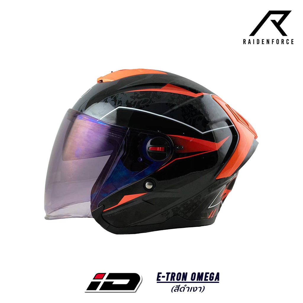 หมวกกันน็อค ID HELMET E-TRON  OMEGA ดำเงา
