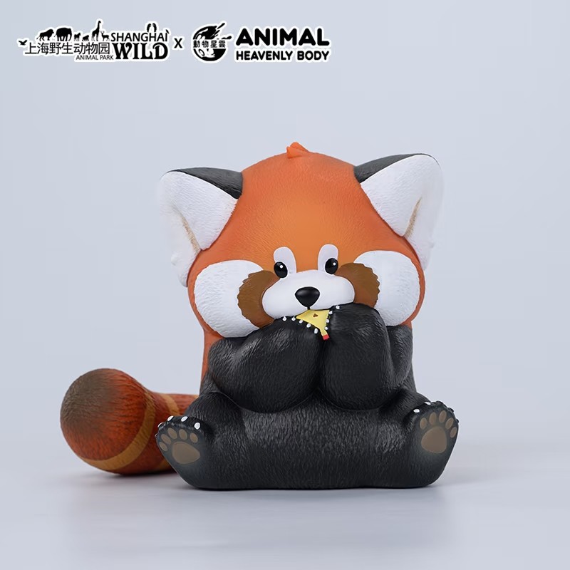 Shanghai Savage Zoo Animal Planet เนบิวลาสัตว์กิน Apple Little Panda รูปของเล่น