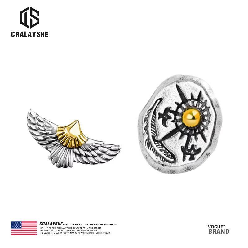 ต่างหู Takahashi Goro Feather Eagle แบบไม่สมมาตร สไตล์อินเดีย ของแท้