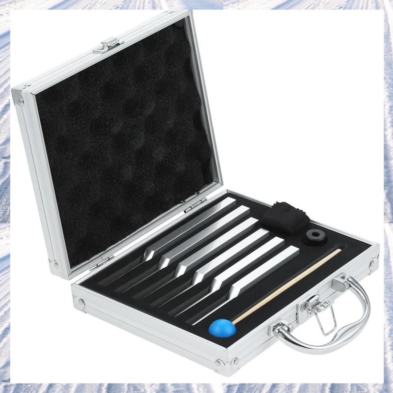 ส้อมจูน 6 ชิ้น (UT 496Hz, RE 417Hz, MI 528Hz, SOL 639HZ, FA741HZ, LA 8552HZ) อลูมิเนียมอัลลอยด์สีเงิ