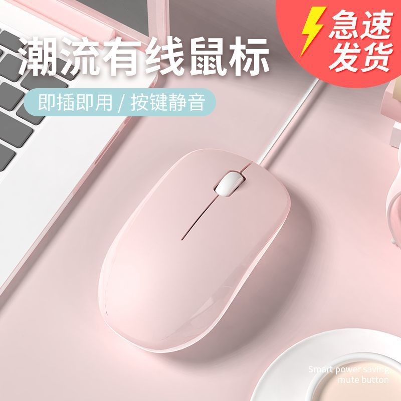 เมาส์แบบมีสายปิดเสียงรู้สึกสบายเหมาะสําหรับมือขนาดกลางขนาดเล็กหญิงน่ารักแล็ปท็อปผลผลิตสูงสากล DM8ก