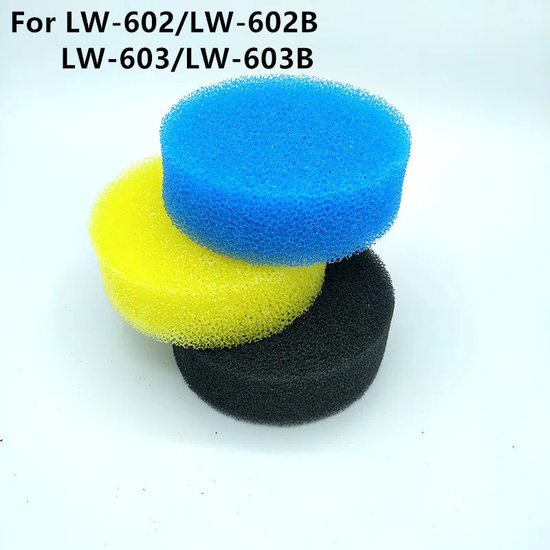 SUNSUN โปร่งใส LW-602/LW-603 LW-602B/LW-603B ฟองน้ํากรองตู้ปลาผ้าฝ้าย