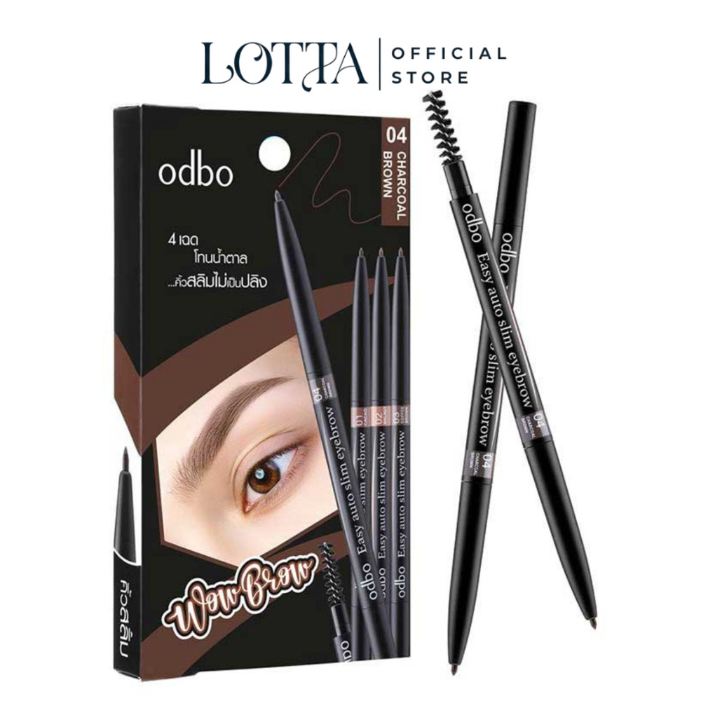 (1ชิ้น) OD781 Odbo Easy Auto Slim Eyebrow ดินสอเขียนคิ้วออโต้