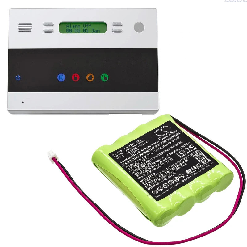 4.8V 700mAh แบตเตอรี่สําหรับ Yale EF แผงแผงนาฬิกาปลุก SR-310 SR-320 SR-330 SR-340 IA-310 IA-320 IA-3