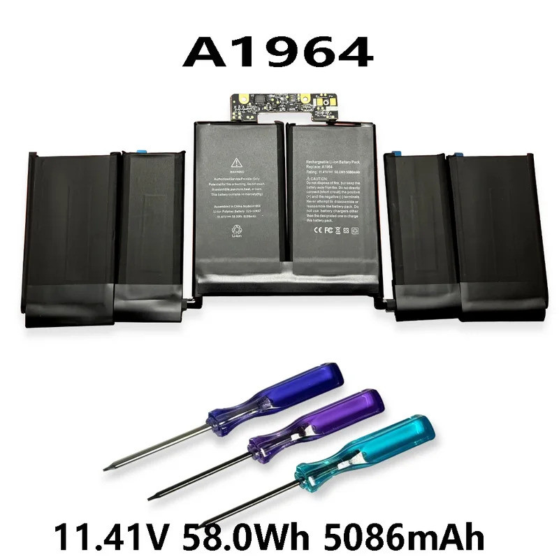A1964 11.41V 58.0Wh แบตเตอรี่แล็ปท็อปสําหรับ Apple MacBook Pro A1989 13 "(2018/2019) A2251 (2020) MR