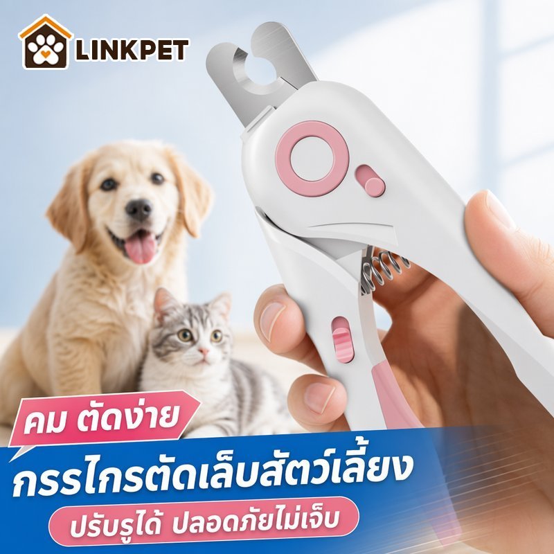 กรรไกรตัดเล็บสัตว์เลี้ยง ตะไบเล็บ 2in1 สแตนเลส กันลื่น ปลอดภัย สำหรับแมว สุนัข ใช้งานง่าย