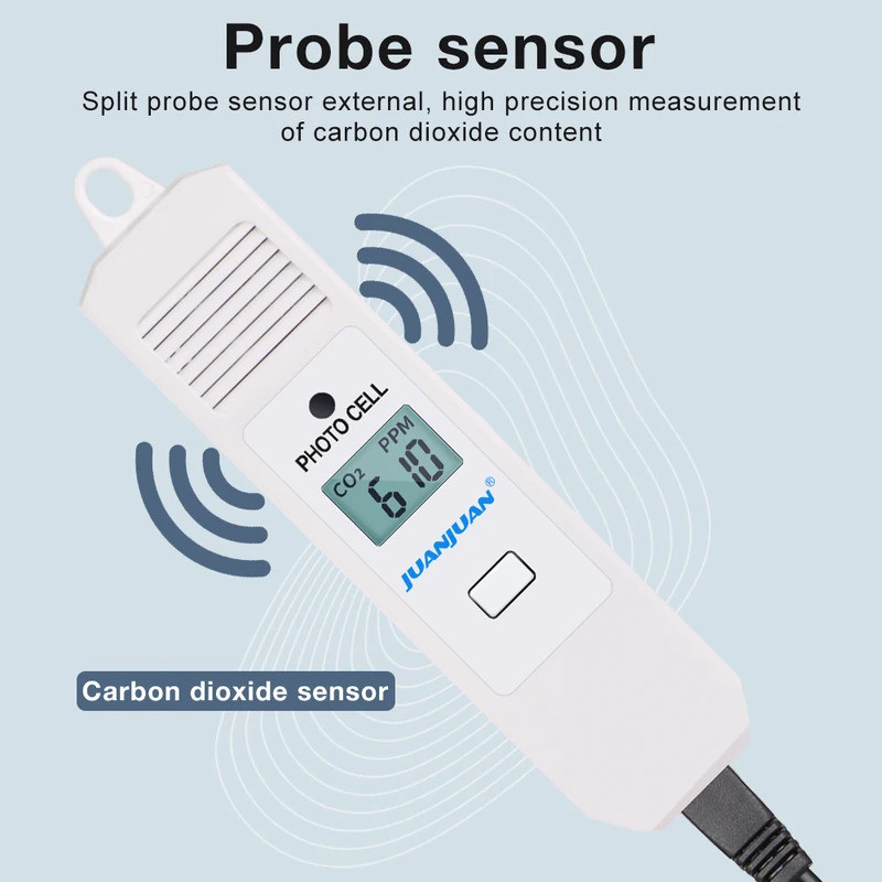 Multi-functiona CO2 Controller Air Quality Monitor CO2 ความเข้มข้นควบคุมช่วง 0 ~ 5000ppm ตัวควบคุมคา